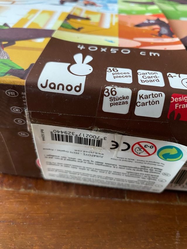 Puzzle Janod 4 Estaciones Lobo Infantil