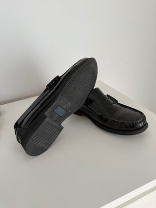 Mocasines Dustin negros de piel