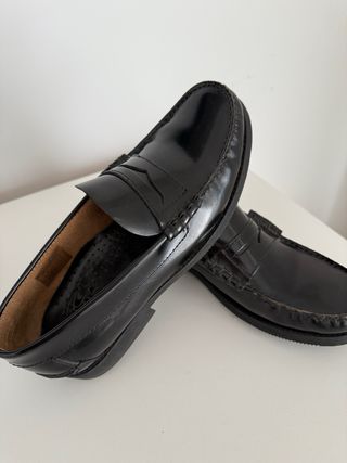 Mocasines Dustin negros de piel