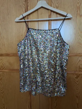 Top lentejuelas colores