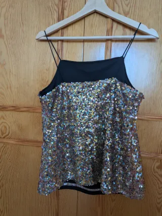 Top lentejuelas colores