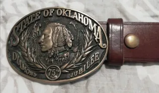 Hebilla State of Oklahoma Diamond Jubilee