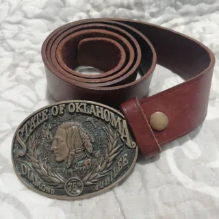 Hebilla State of Oklahoma Diamond Jubilee