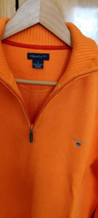 Jersey Gant Naranja Media Cremallera Talla S/M