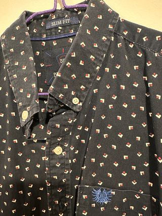 Camisa BENETTON Slim Fit Estampada