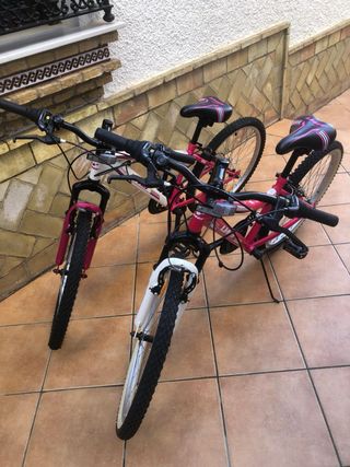 2 Bicicletas Niña Rosa/Blanca
