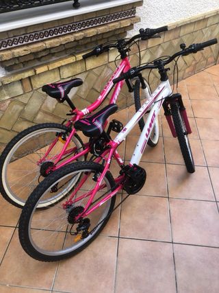 2 Bicicletas Niña Rosa/Blanca