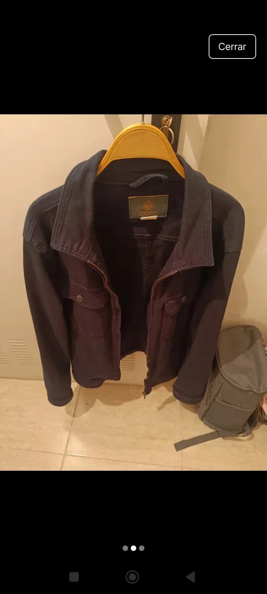 Chaqueta azul entretiempo hombre