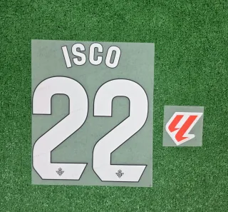 Serigrafía Isco 22 Real Betis + Parche Liga
