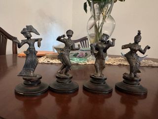 Set 4 statuette bronzo XIX secolo