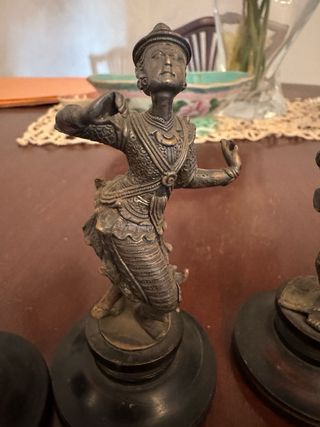 Set 4 statuette bronzo XIX secolo