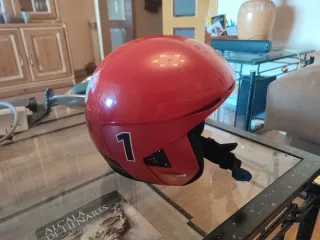 Casco de esquí rojo talla M