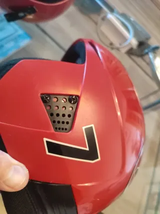 Casco de esquí rojo talla M