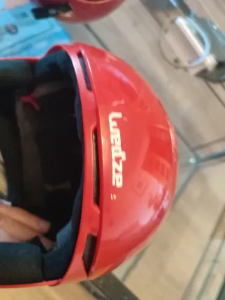 Casco de esquí rojo talla M