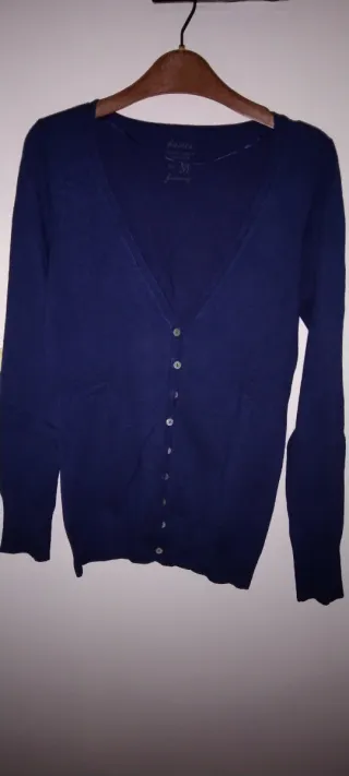 Chaqueta de punto azul marino mujer