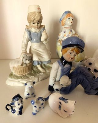 Lote 16 figuras porcelana vintage