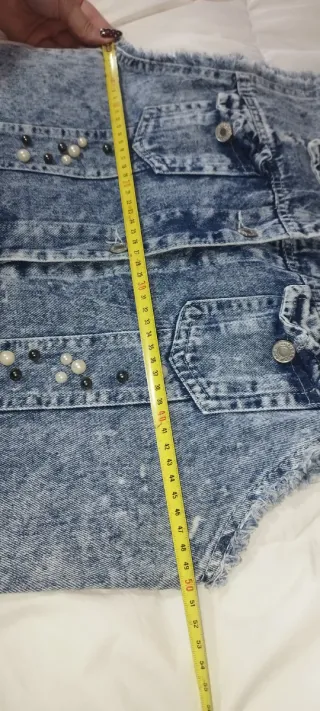 Chaleco  o vestido vaquero mujer perlas