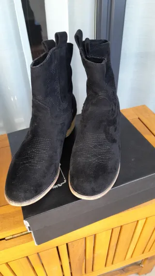 Botines ante negro
