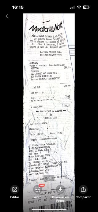 patinete eléctrico marca Cecotec bongo serie Y45