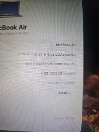 Apple MacBook Air 13 Plata