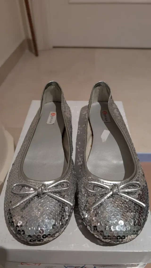 Manoletinas Lentejuelas Plata