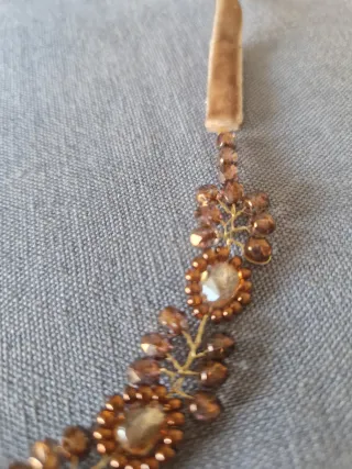 Gargantilla Choker Adorno Flores Dorado