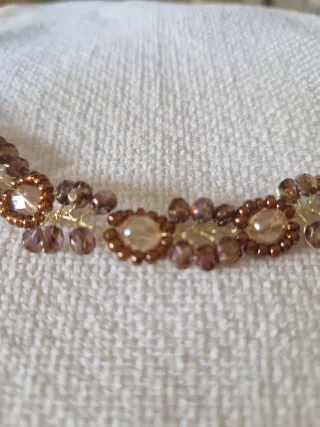 Gargantilla Choker Adorno Flores Dorado