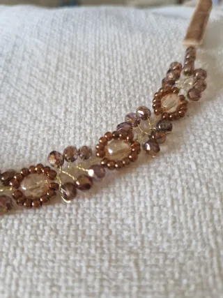 Gargantilla Choker Adorno Flores Dorado