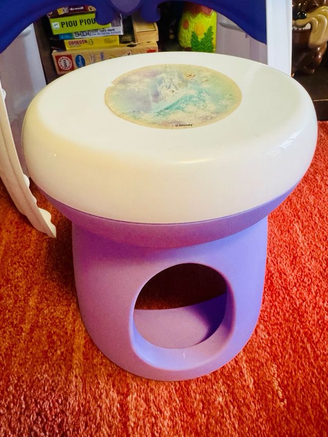 Tocador Frozen con espejo y taburete