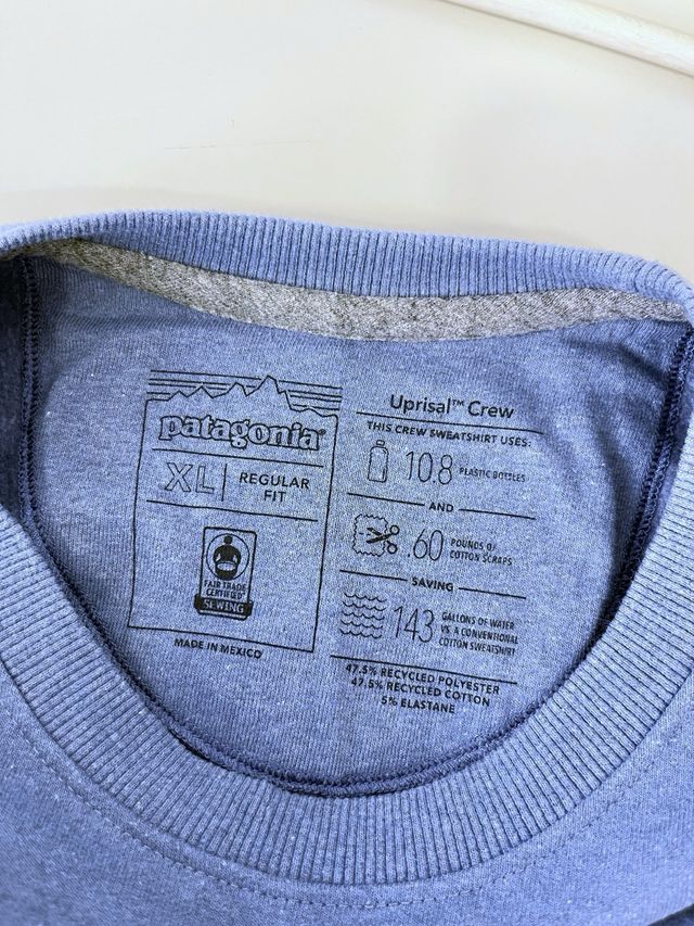 Felpa Patagonia grafica oversize retrò blu Y2K