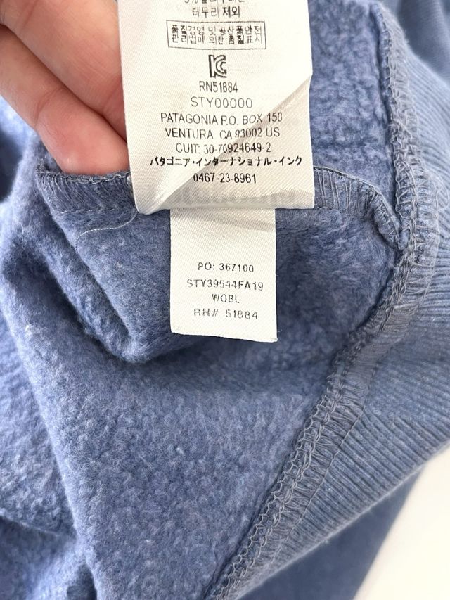 Felpa Patagonia grafica oversize retrò blu Y2K