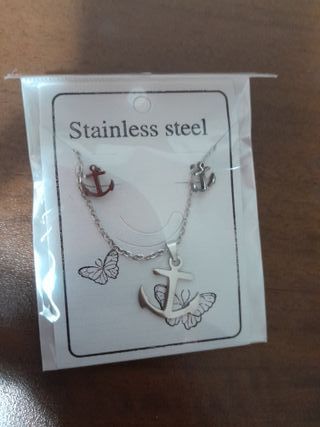 Set collana e orecchini ancora