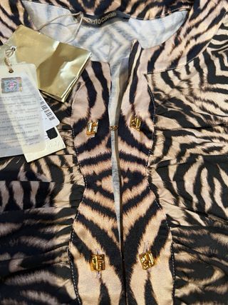 Roberto Cavalli Blusa Animal Print