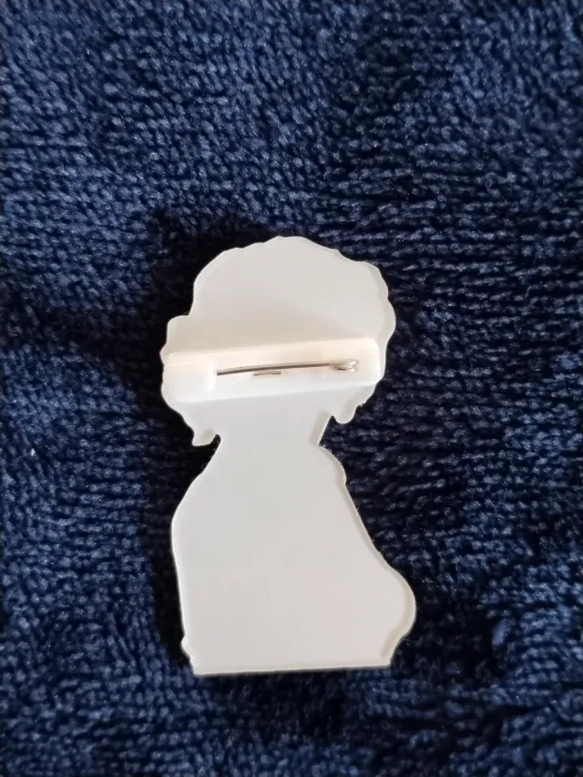 Broche Marilyn Monroe Vestido Azul Acrílico