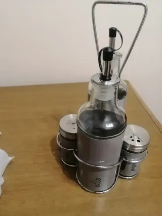 Set Olio e Aceto Vetro e Metallo