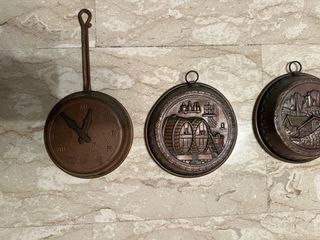 4 decorazioni murali in rame