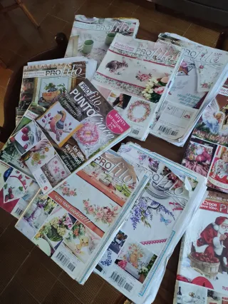 15 riviste Profilo Punto Croce + fili