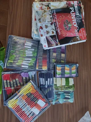 15 riviste Profilo Punto Croce + fili