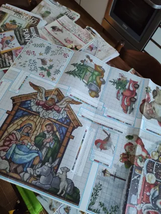 15 riviste Profilo Punto Croce + fili