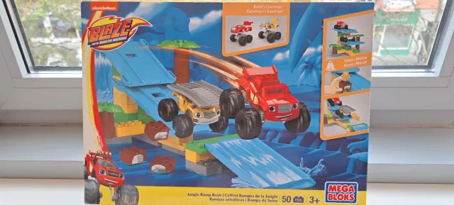 Mega Bloks Blaze Jungle Ramp Rush 50 Piezas