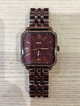 Reloj Fossil Morado y Dorado Mujer