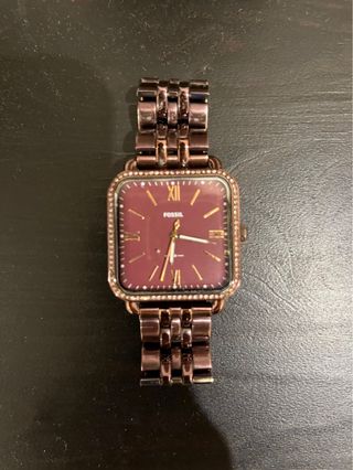 Reloj Fossil Morado y Dorado Mujer