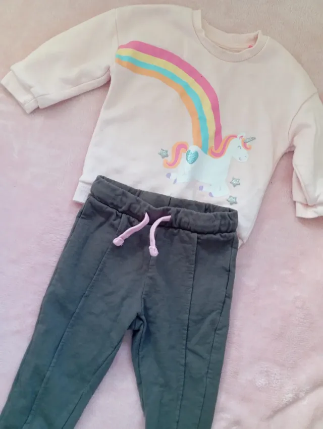 Conjunto bebé niña unicornio y arcoíris