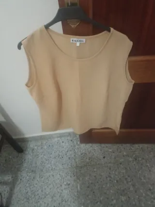 Blusa sin mangas RAGUSSA beige talla 48
