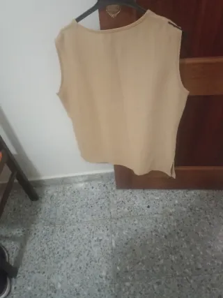 Blusa sin mangas RAGUSSA beige talla 48