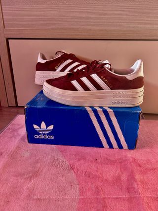 Adidas Gazelle Plataforma Rojas