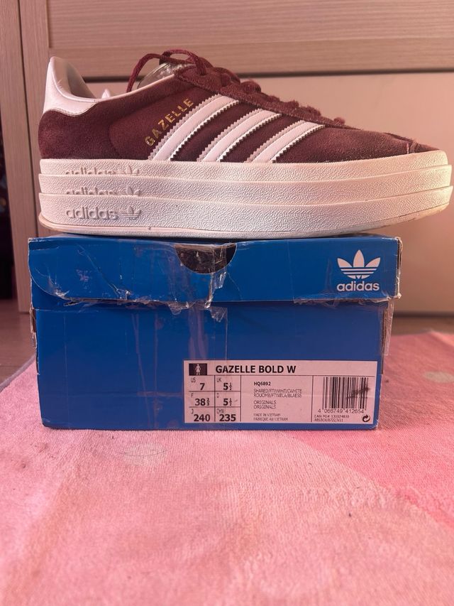 Adidas Gazelle Plataforma Rojas