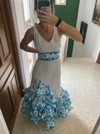 Traje Flamenca Volantes Lunares