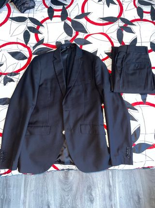 Americana y pantalón traje negro Talla S