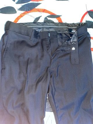Americana y pantalón traje negro Talla S